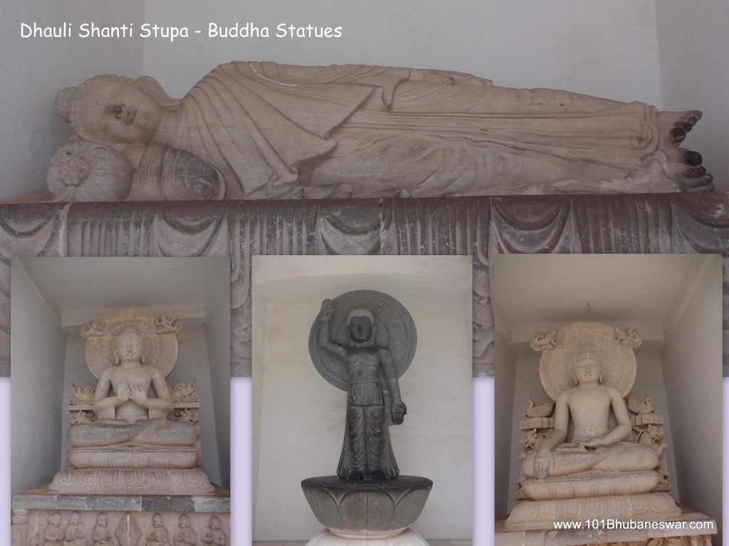 Bhuddha statues at Dhauligiri