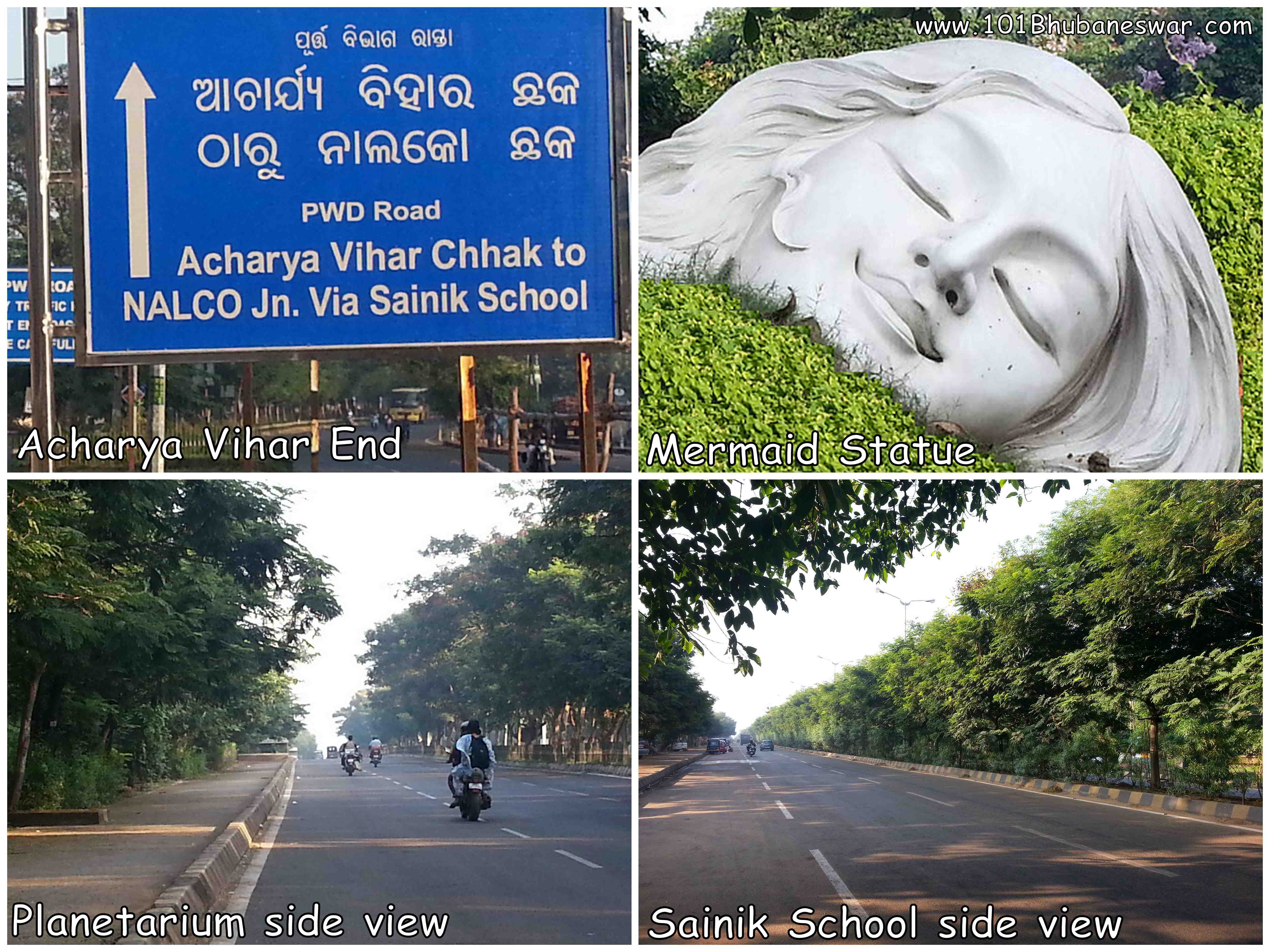 Acharya Vihar to Sainik School Road